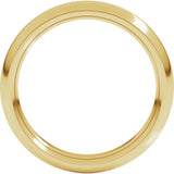 10K Yellow Gold 3.5 mm Comfort-Fit Half Round Band Size 8