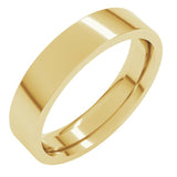18K Yellow Gold 4.5 mm Comfort-Fit Flat Band Size 7.5