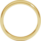 14K Yellow Gold 7 mm Lightweight Comfort-Fit Half Round Band Size 11