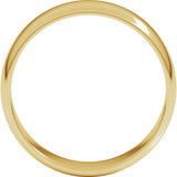 10K Yellow Gold 6 mm Lightweight Half Round Band Size 12