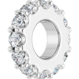 Sterling Silver 1/3 CTW Lab-Grown Diamond Spacer Charm/Pendant