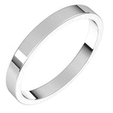 10K White Gold 2.5 mm Flat Band Size 5.5