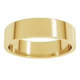 14K Yellow Gold 5 mm Flat Band Size 4.5