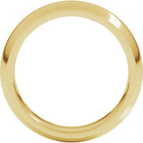 18K Yellow Gold 5 mm Comfort-Fit Half Round Band Size 10.5