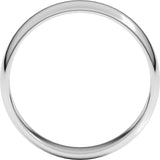 14K White Gold 5 mm Lightweight Half Round Band Size 13