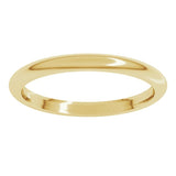 10K Yellow Gold 2 mm Comfort-Fit Half Round Band Size 5.5