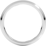 Platinum 2 mm Comfort-Fit Half Round Band Size 9