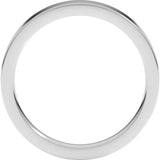 14K White Gold 3 mm Comfort-Fit Flat Band Size 8.5