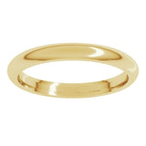 14K Yellow Gold 2.5 mm Comfort-Fit Half Round Band Size 4
