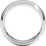 14K White Gold 8 mm Comfort-Fit Half Round Band Size 7