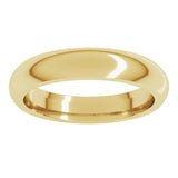10K Yellow Gold 4 mm Comfort-Fit Half Round Band Size 6