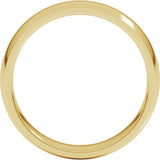 14K Yellow Gold 5 mm Lightweight Comfort-Fit Half Round Band Size 11