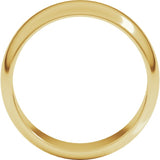 10K Yellow Gold 7 mm Half Round Band Size 6.5