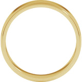 14K Yellow Gold 5 mm Stepped-Edge Flat Band Size 8.5