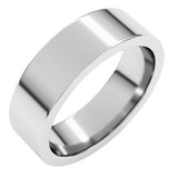 14K White Gold 6 mm Comfort-Fit Flat Band Size 13