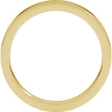 14K Yellow Gold 3 mm Comfort-Fit Flat Band Size 8