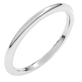 14K White Gold 1.5 mm Comfort-Fit Half Round Band Size 7.5