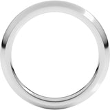 Sterling Silver 3 mm Comfort-Fit Half Round Band Size 7