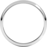 Sterling Silver 3 mm Half Round Band Size 8
