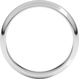 Sterling Silver 4 mm Half Round Band Size 9