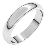 Sterling Silver 4 mm Half Round Band Size 11