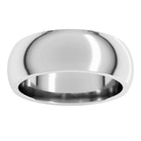 Sterling Silver 7 mm Comfort-Fit Half Round Band Size 9