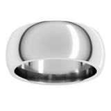 Sterling Silver 8 mm Comfort-Fit Half Round Band Size 9.5