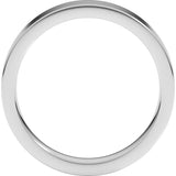 Sterling Silver 4 mm Comfort-Fit Flat Band Size 6.5