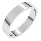 14K White Gold 4 mm Flat Band Size 9