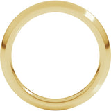 14K Yellow Gold 3 mm Comfort-Fit Half Round Band Size 5