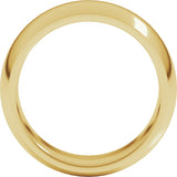 10K Yellow Gold 8 mm Comfort-Fit Half Round Band Size 11