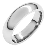 Continuum Sterling Silver 5 mm Comfort-Fit Half Round Band Size 10.5
