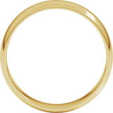 14K Yellow Gold 5 mm Lightweight Half Round Band Size 7