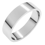 10K White Gold 5 mm Flat Band Size 9.5