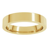 14K Yellow Gold 4 mm Comfort-Fit Flat Band Size 5
