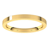 10K Yellow Gold 2 mm Comfort-Fit Flat Band Size 7