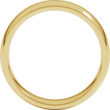 18K Yellow Gold 6 mm Lightweight Comfort-Fit Half Round Band Size 12.5