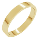 10K Yellow Gold 3 mm Flat Band Size 6