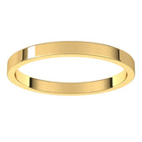10K Yellow Gold 2 mm Flat Band Size 6