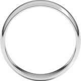 14K White Gold 6 mm Lightweight Half Round Band Size 10.5