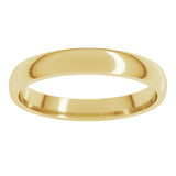 10K Yellow Gold 3 mm Lightweight Comfort-Fit Half Round Band Size 11
