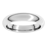 10K White Gold 4 mm Comfort-Fit Half Round Band Size 10.5