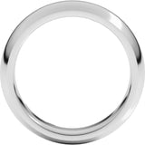 10K White Gold 6 mm Comfort-Fit Half Round Band Size 11.5