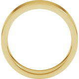 14K Yellow Gold 6 mm Comfort-Fit Flat Band Size 11.5