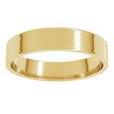 14K Yellow Gold 4 mm Ultra-Lightweight Flat Band Size 10