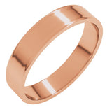 14K Rose Gold 4 mm Ultra-Lightweight Flat Band Size 6
