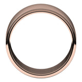 14K Rose Gold 11 mm Stepped-Edge Flat Band Size 5