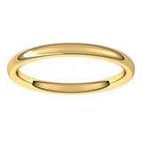 14K Yellow Gold 2 mm Comfort-Fit European-Style Band Size 10