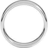 10K White Gold 7 mm Comfort-Fit European-Style Band Size 12
