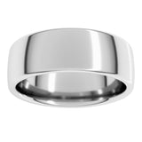 10K White Gold 7 mm Comfort-Fit European-Style Band Size 12